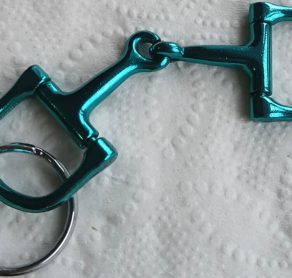 Copied - Western Equestrian HorsebitKey Chain -Metallic Green
